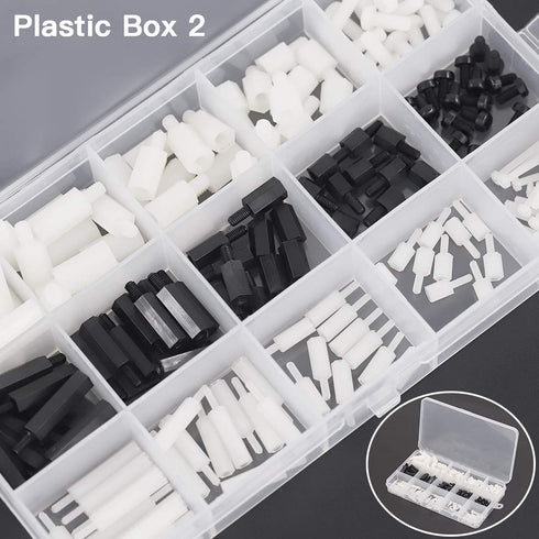 Hilitchi 360pcs M2 M3 M4 Male Female Nylon Hex Spacer Standoff Screw Nut Assortment Kit
