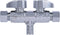 SharkBite Crimp Dual Shut Off Valve, Push to Connect Brass Plumbing Fitting, PEX, PE-RT