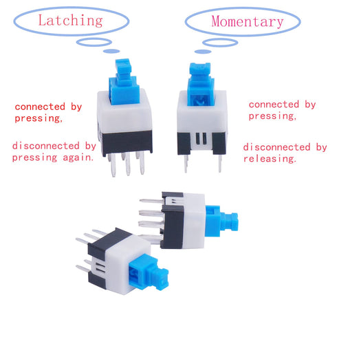 TWTADE 202PCS Micro Momentary Tactile Push Button Switch Assortment Kit 10 Values 4 Pins