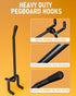 INCLY 60 Pack 4 Inch Black Heavy Duty Pegboard Hooks, 1/4" Accessories for Garage, Craft Organizing, Kitchen