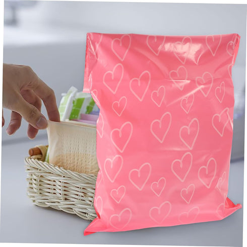 100pcs PartyKindom Self-Sealing Disposal Bags Tear-Resistant Menstrual Envelopes for Women Convenient Heart Design