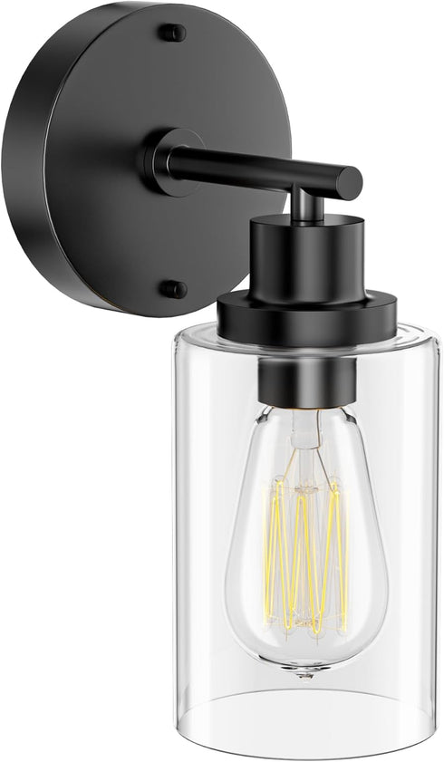 GORDNWE 1-Light Bathroom Wall Sconce, Matte Black Vanity Light, Modern Wall Light