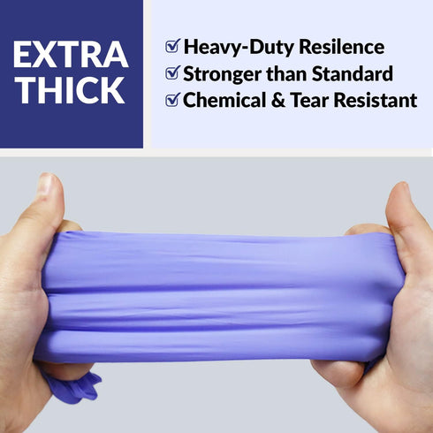 Klex Lavender Nitrile Exam Gloves - Medical Grade, Powder Free, Latex Free, Food Safe