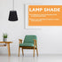 1pc DOITOOL Fabric Lampshade Black Home Decor Black Floor Lamp White Candles Small Lamp Shade Cloth Lamp Shades