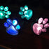 4 Solar Dog Animal Paw Print Lights, Garden Statue Lantern LED Path Light for Pathway Lawn Yard Outdoor Decorations