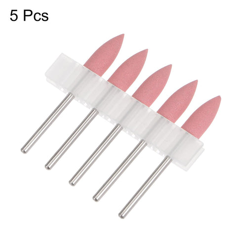 5pcs Rubber Silicone Polishing Bit Buffing Wheels 180 Grit 6mm Dia Mounted Grinding Head for Rotary Tool