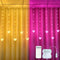 Heart Curtain Lights Battery Operated Valentines Day Decor, 10ft x 3.3ft Warm
