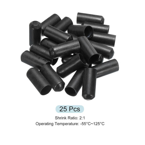 MECCANIXITY Heat Shrink End Cap, 15mm ID x 40mm L, Waterproof Electrical Wire Wrap, Pack of 25