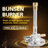 1Pcs Micro Single Tube Bunsen Burner Gas Light with Flame Stabilizer and Gas Regulator Threaded Needle Valve for Liquid Lab Heating Equipment