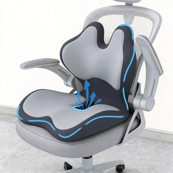 GPPYMX Seat Cushion Lumbar Support Pillow for Office Chair, Memory Foam L-Shaped Seat