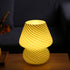 BSOD Mushroom Lamp, Glass Bedside Night Green Table Lamps Murano Vintage Small Nightstand Desklamp Swirl Light for Home