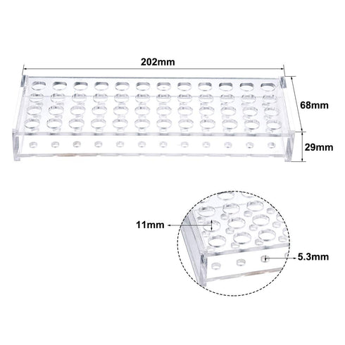uxcell 2 Kind of Test Tube Rack Holder, Acrylic Lab Stand, 48-Well Clear for 1.5ml, 2ml