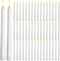 Baquler 50 Pcs 9.7 Inch Flameless Taper Candles Battery Operated Taper Candles