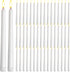 Baquler 50 Pcs 9.7 Inch Flameless Taper Candles Battery Operated Taper Candles