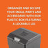 Fein Plastic Box Insert for Small Parts, Lockable Lid, Durable Construction, 33901119000