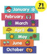 Eamay Calendar Pocket Chart Cards Kit for Homeschool, 71 Cards