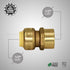 Everflow Supplies UPFC12 1/2 Inch Long Push X Female Adapter for Push-Fit Fittings, No Lead DZR Forged Brass