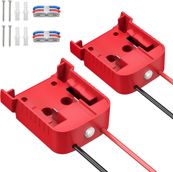 Kzreect Battery Adapter with Switch, Over-Discharge Protection, Compatible with Milwaukee 18V Battery, Converter