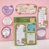LNYMZD 1 Set Animal Sticky Notes Cartoon Strawberry Rabbit Bear Sticker Notes Memo Pad Cute Sticky Notes Page Markers