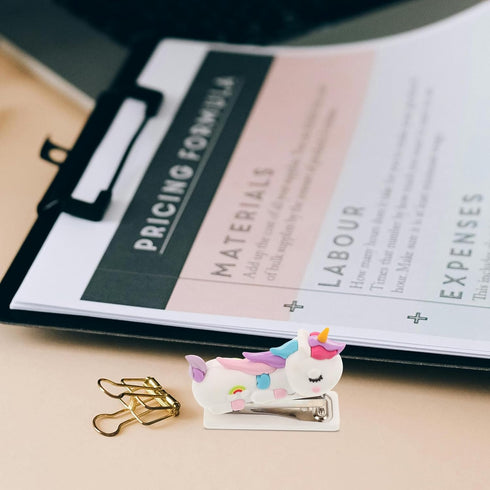 Cute Animal Silicone Stapler, Desktop Stitcher Art Figurine for Home Office, Kids