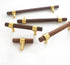 2.5" 96 128 mm (2.5" Brass Wood Kitchen Cabinet Pull Handle Drawer Knob Pulls Handles Dresser Pull Knobs Cupboard