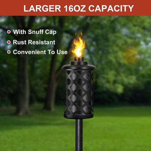 Nonley Torch Canisters: 16 oz. Replacement Canister for Outdoor Bamboo Torch, Decorative Lighting for Lawn & Patio