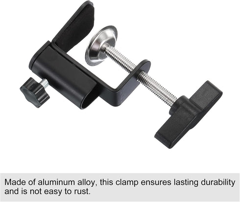 PATIKIL Desk Clamp, 2 Pcs Universal C-Clamp Base with Adjustable Screw for Microphone and Table Lamp Mount Holder