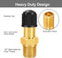 GODESON 1/8" NPT Tank Valve, Anti-Corrosion Brass Schrader Valve with Caps, Pack of 2