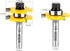 Set 2 1/2 Inch Set 3 KOWOOD Tongue and Groove of Pieces Shank Router Bit Teeth Adjustable T Shape Wood Milling Cutter