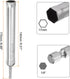 Hollow Socket, 17mm x 140mm Deep Well Power Nut Driver, 1/4" Quick-Change Hex Shank for Impact Drivers