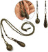 2Pcs 12 inch Ceiling Fan Pull Chain Extenders with Charm Pendant - Vintage Hollow-Out Bronze Pull Chains for Ceiling
