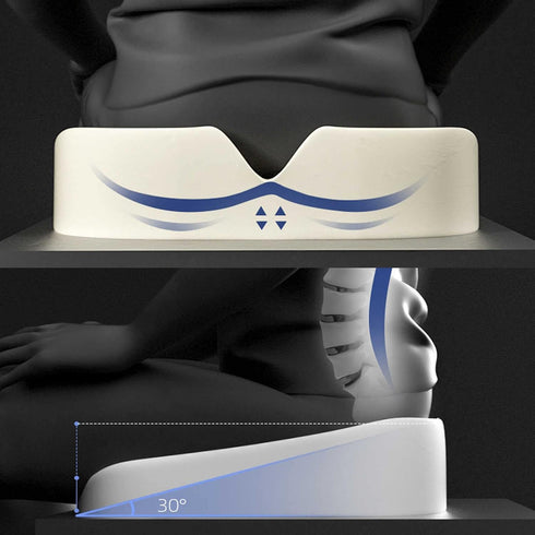 ELECANE Tailbone Comfortable Support Donut Shaped Memory Foam Seat Cushion for & Hemorrhoid Pain Relief, Orthopedic