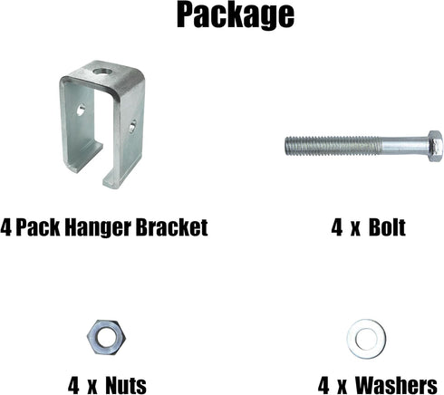 Channel Trolley Track Hanger Bracket for UNISTRUT Strut Channel, 1-5/8 Intermediate Support Hanger Bracket