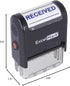 ExcelMark A-1539 Self-Inking Rubber Stamp - Received with Signature Line, Blue