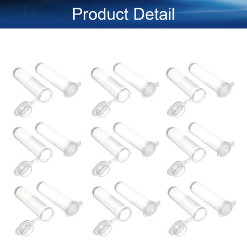 Bettomshin 300Pcs 5ml Round Bottom Centrifuge Tubes with Snap Cap, Transparent Mini Plastic Test Tubes