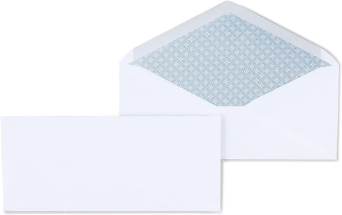 Staples Gummed Security Tint #10 Envelope | 4-1/8-Inch X 9-1/2-Inch | White | 500/Bx