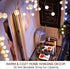 20' 30 3" Bright Zeal Long LED Lanterns String Lights Battery Powered - Indoor Outdoor White Silk-Like Cloth Round LED