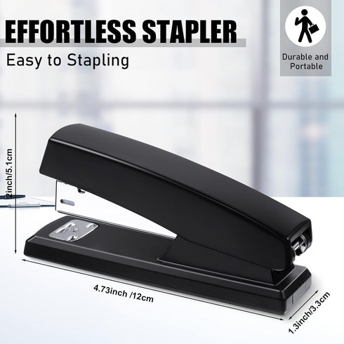 Yahenda 12 Pieces Heavy Duty Desktop Staplers with Staples, 25 Sheet Capacity for School Office