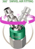 Yolass Air Tool Fittings, 1/4"FNPT 360° Swivel Utility Industrial Air Hose Fittings, 2Pcs 1/4"NPT Plug
