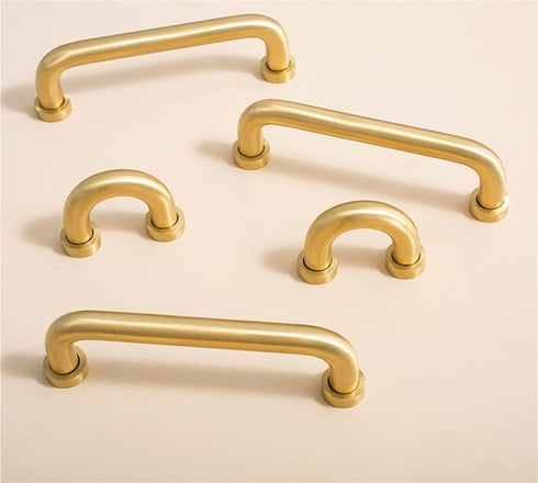 SMOKT 1Pcs C-3930-32) Brass Long Furniture Handles Wardrobe Kitchen Cupboard Cloakroom Bedside Cabinet Handle Bedroom