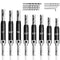 17Pcs Black Self Centering Drill Bit Set, 1/4" Hex Shank VIX Bit for Woodworking Metal Cabinet Window Door