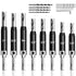 17Pcs Black Self Centering Drill Bit Set, 1/4" Hex Shank VIX Bit for Woodworking Metal Cabinet Window Door