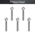 MroMax 5Pcs Swing Lifting Bolt M6 x 40mm, 304 Stainless Steel Eye Bolt for Home Renovation, Silver