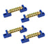 4PCS Grounding Bus Bar, 6 Positions Terminal Block Ground Bus Bar Brass Wire Screw Terminal