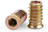 40Pcs Anwenk 1/4"-20 x 20mm Furniture Screw in Nut - Threaded Wood Inserts Bolt Fastener Connector for Wood Furniture