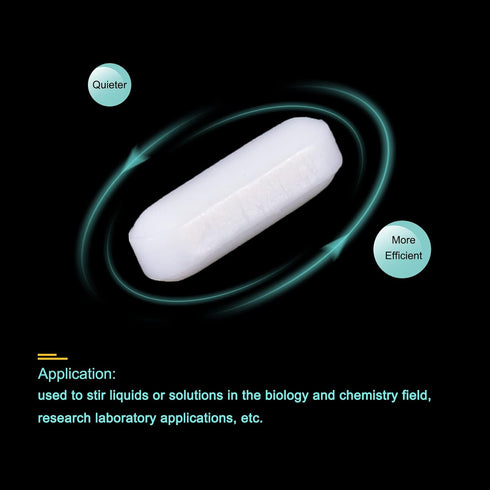MECCANIXITY Magnetic Stirrer Mixer Stir Bar Rod, 10mm PTFE Coating Magnet for Laboratory Use - 3Pcs