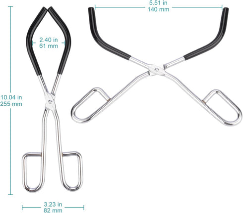 stonylab Beaker Tongs, Laboratory Beaker Clamp Beaker Tongs with Plastic Coated Jaws, 10 inches Length by stonylab
