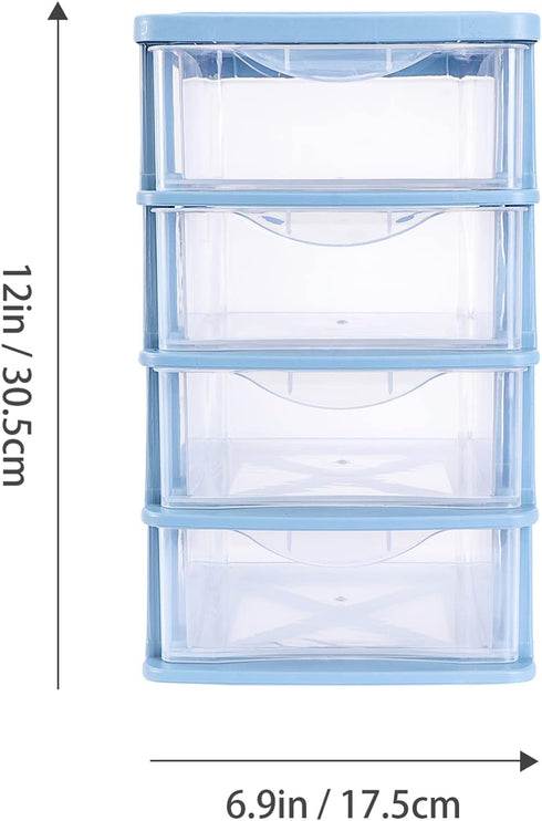Hemoton Desktop Drawer Box Unit, Storage Organizer for Pen and Office Supplies, Plastic Drawers