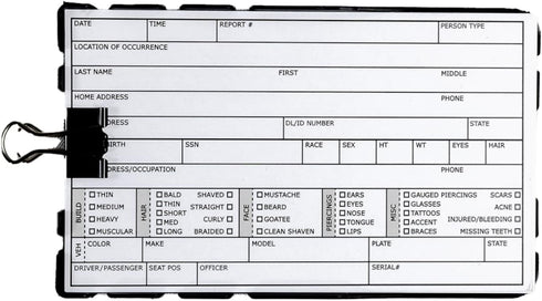 TPK Tactical Pocket Klipboard - Pocket Clipboard for First Responders, Fits 3" x 5" Index Cards