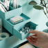 Pen Holder for Desk, Caddy with Drawer Pencil Organizer for Office Home, Mint